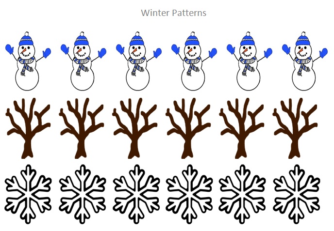 Winter Pattern Worksheet